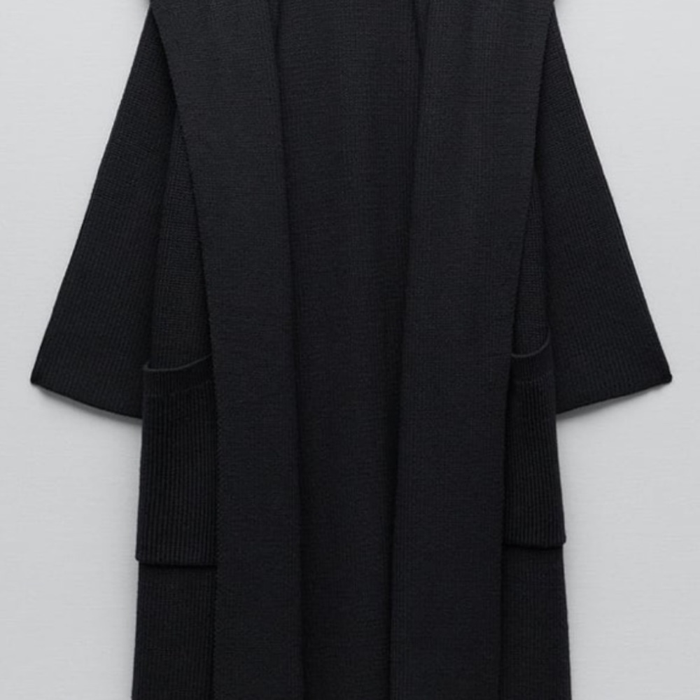 Zara scarf collar knit coat